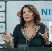 Mirjana Karanovic, actress of the movie "the tree and a swing"