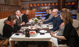 Guests of film festival in Cameleon restaurant